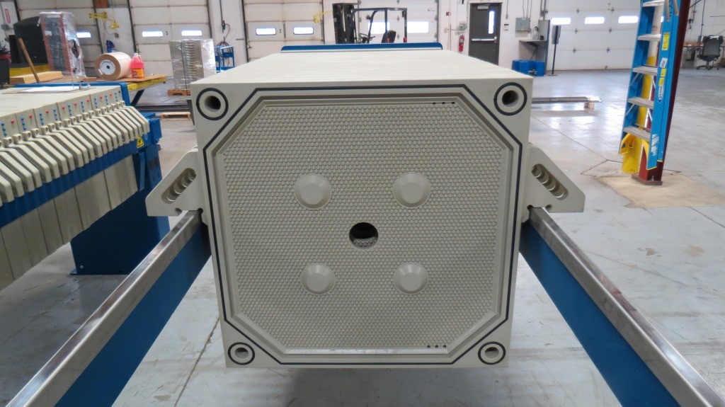 Gasketed Recessed Chamber Filter Plate without a Filter Cloth Installed. Note How the "Frame" or Sealing Surface is Connected to the Center Web.
