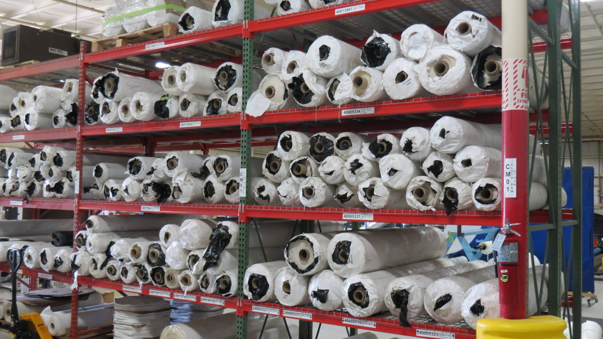A High Volume of Rolled Goods are Stocked for Faster Shipping on Both Standard and Custom Orders