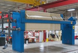 wastewater treatment equipment repair and rebuilding - after; filter press refurbishment