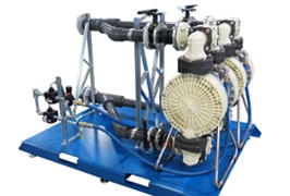M.W. Watermark AOD Feed-Pump-Skid; diaphragm pump for filter press