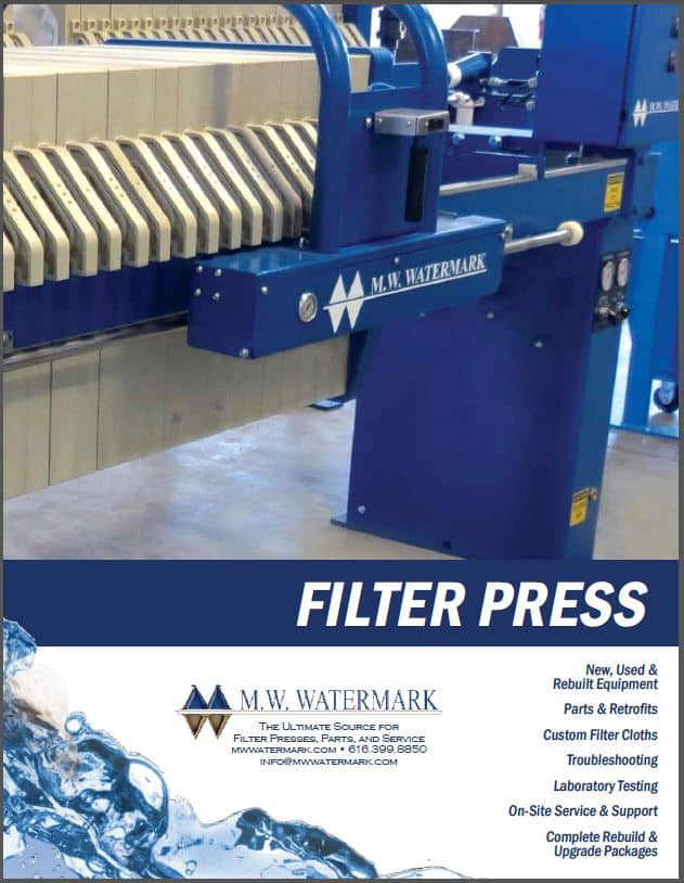 M.W. Watermark Filter Press Product Guide Cover; Filter Press Catalogue; Filter Press Diagram