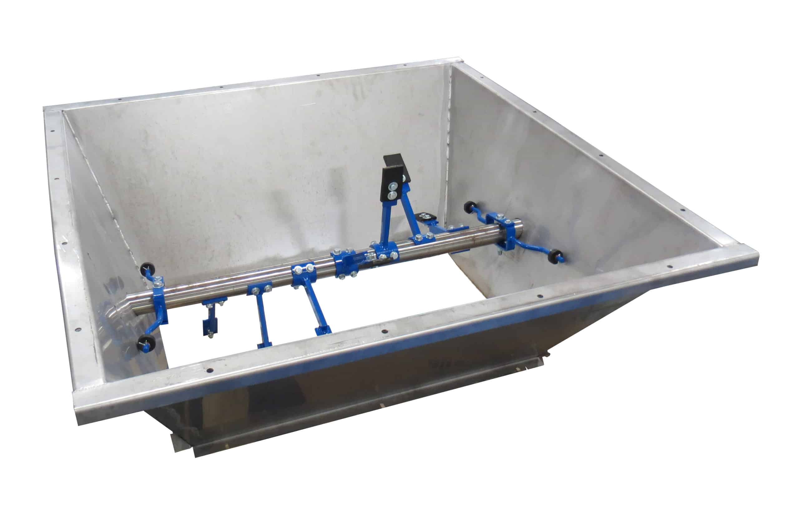 Hopper - Stainless Steel with Wobble Arms Installed - M.W. Watermark Continuous Sludge Dryer Parts