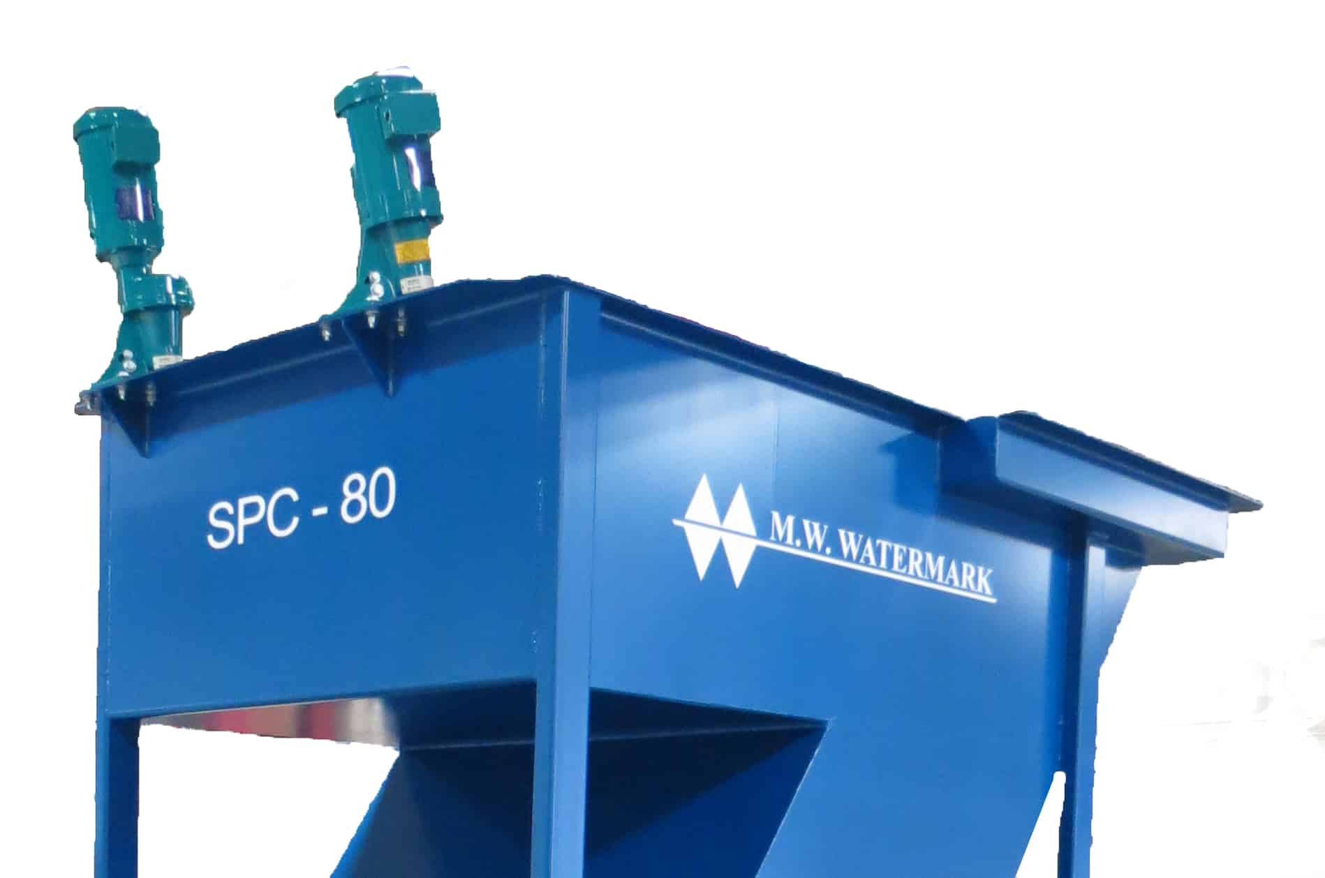 M.W. Watermark SPC-80 Slant Plate Clarifier - Shown with Optional Mixers - Inclined Plate Clarifier