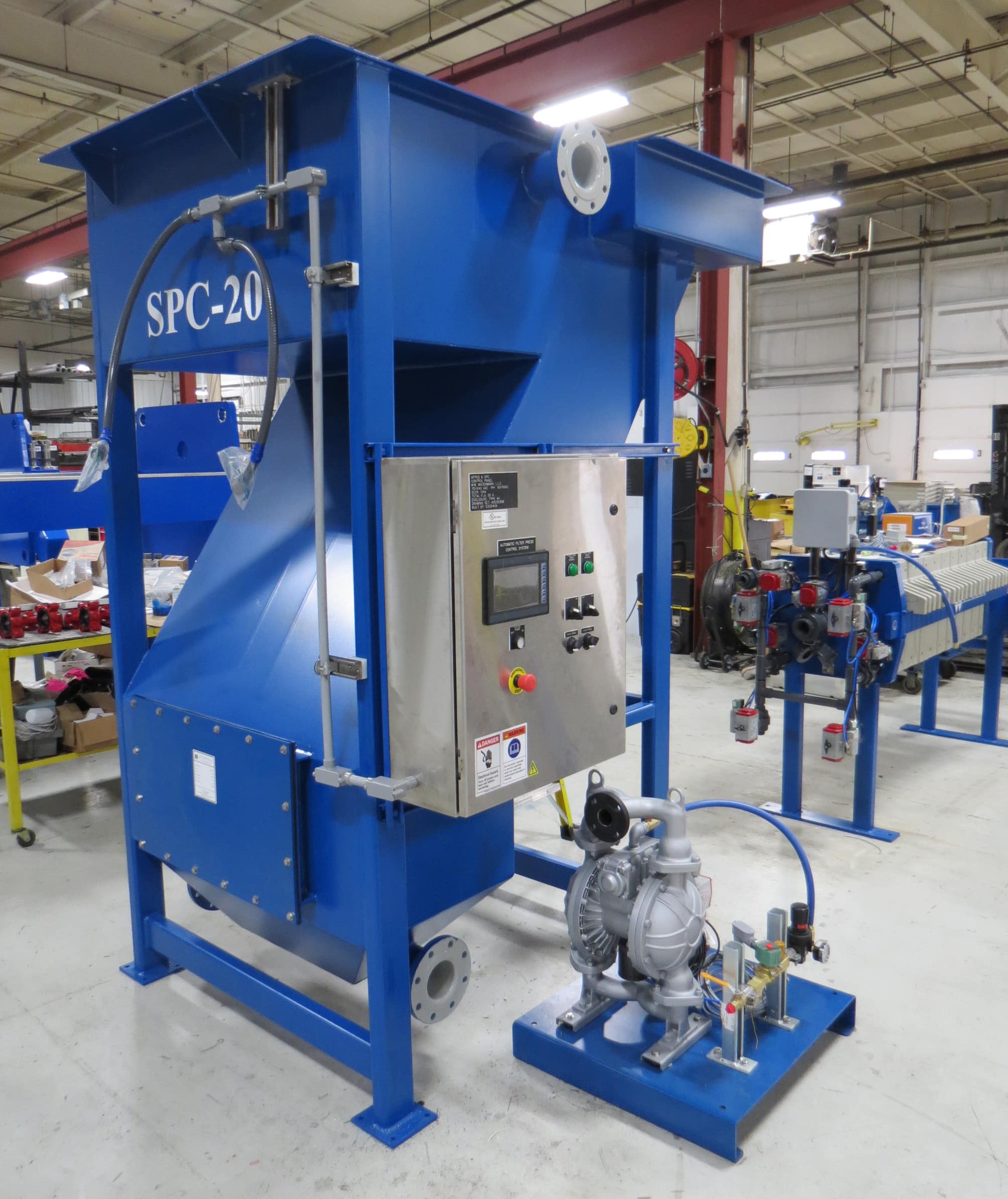 M.W. Watermark Slant Plate Clarifier with AOD Pump and Control Panel; How does a wastewater clarifier work?; What does a clarifier do?