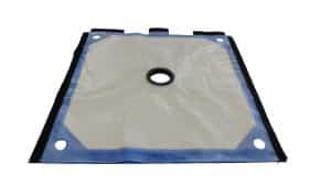 M.W. Watermark Rubber Barrel Neck Filter Cloth with Hook and Loop Material for a Better Fit; Filter Press Solutions