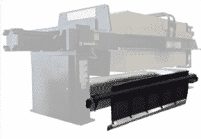 M.W. Watermark Filter Press with Automatic Drip Trays - Open Position - Sludge Management
