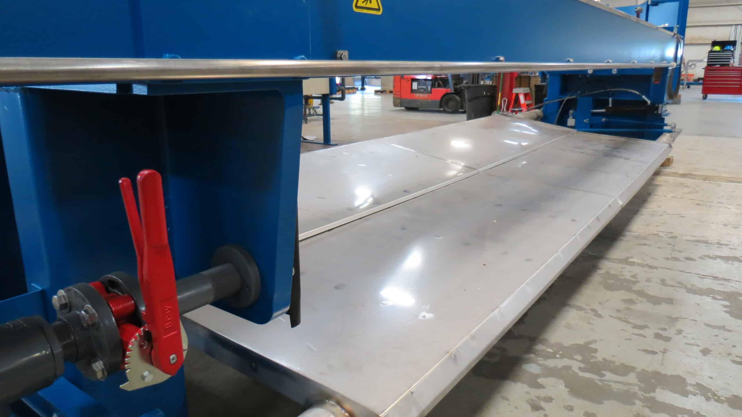 M.W. Watermark Filter Press with Drip Trays - Stainless Steel - Closed Position - Sludge Management