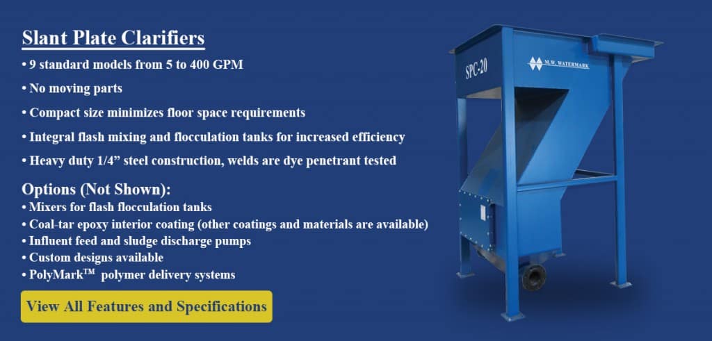 M.W. Watermark Slant Plate Clarifiers