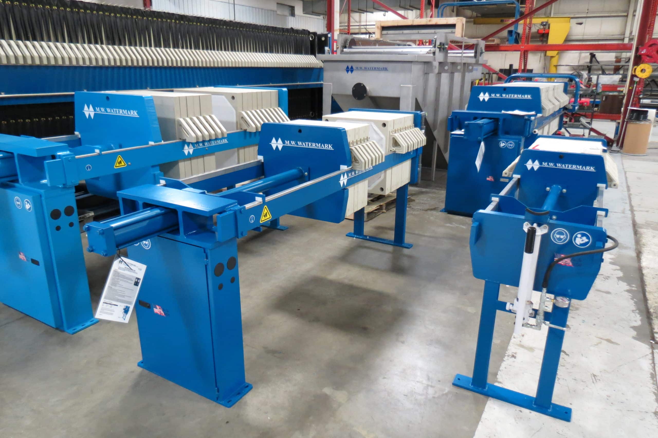 M.W. Watermark is proud to serve as a comprehensive resource for all of your wastewater treatment equipment, parts and service needs. We manufacture filter presses, slant plate clarifiers, sludge dryers, DAFs, Oil Coalescing Separators, polymer blenders and other related equipment - in a variety of sizes and options.