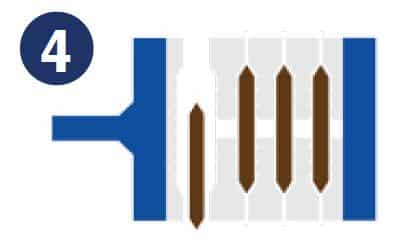 Step 4: Once the chambers are full, the fill cycle is complete and the filter press is ready to be emptied. This is accomplished by separating the filter plates from each other.
