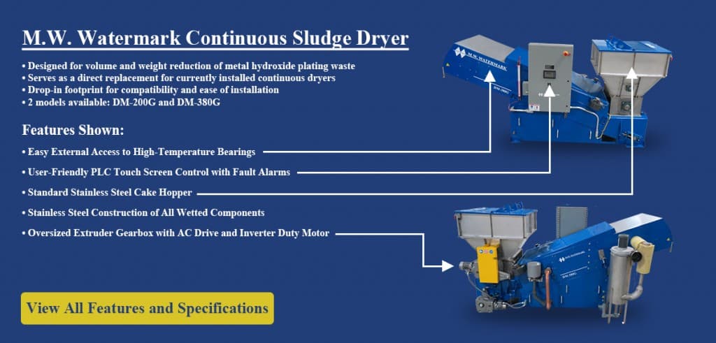 M.W. Watermark Continuous Sludge Dryer