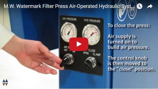 M.W. Watermark Filter Press Air-Operated Hydraulic System