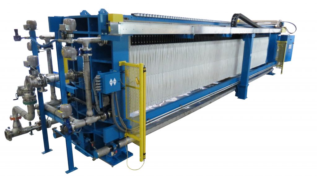 1500mm Tetra Filter Press - Overhead Filter Plate Suspension with Automatic Plate Shifter and Cloth Washer - Filter Cloths for Large Presses