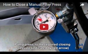 M.W. Watermark Manual Hydraulic Filter Press Video