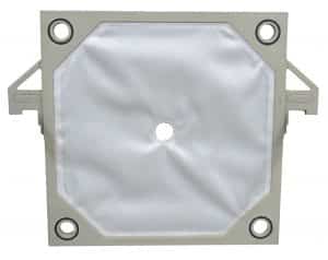 M.W. Watermark CGR Filter Press Cloth Installed in a Filter Plate