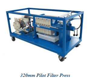 M.W. Watermark 320mm Pilot Filter Press; Small Filter Press