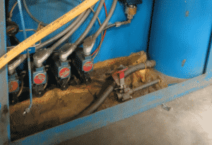 Filter Press from the Field with Hydraulic Oil Leakage