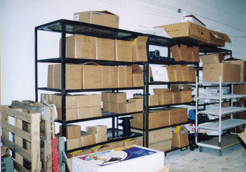 Our first filter press parts stock room.