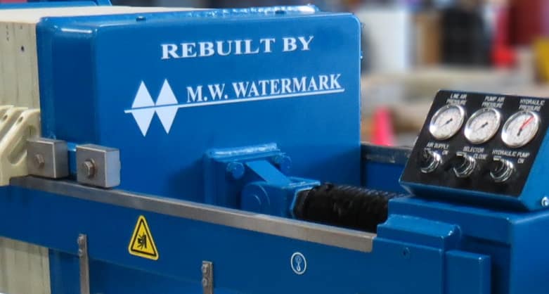 Filter Press Rebuilt by M.W. Watermark; Refurbished Filter Press; Used Filter Press; Filter Press Repair