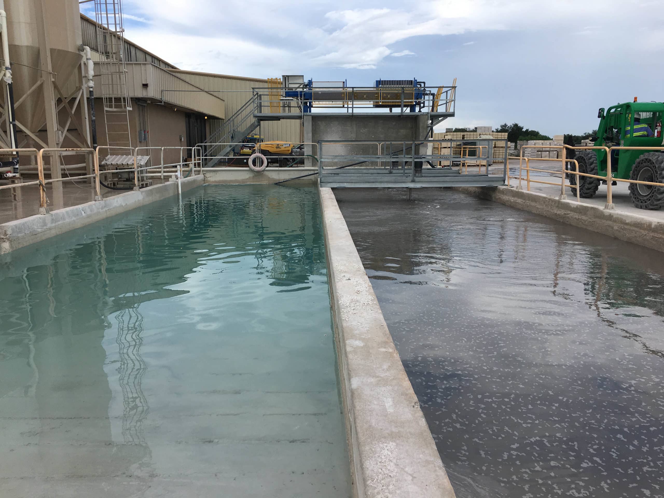 M.W. Watermark Concrete Grinding Application Filter Press - Installed On-Site - Holding Ponds