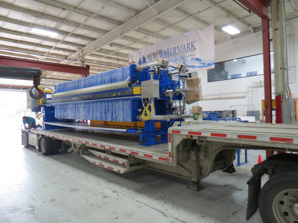 M.W. Watermark 1500mm Filter Press - Manufactured for Lime Softening Slurry