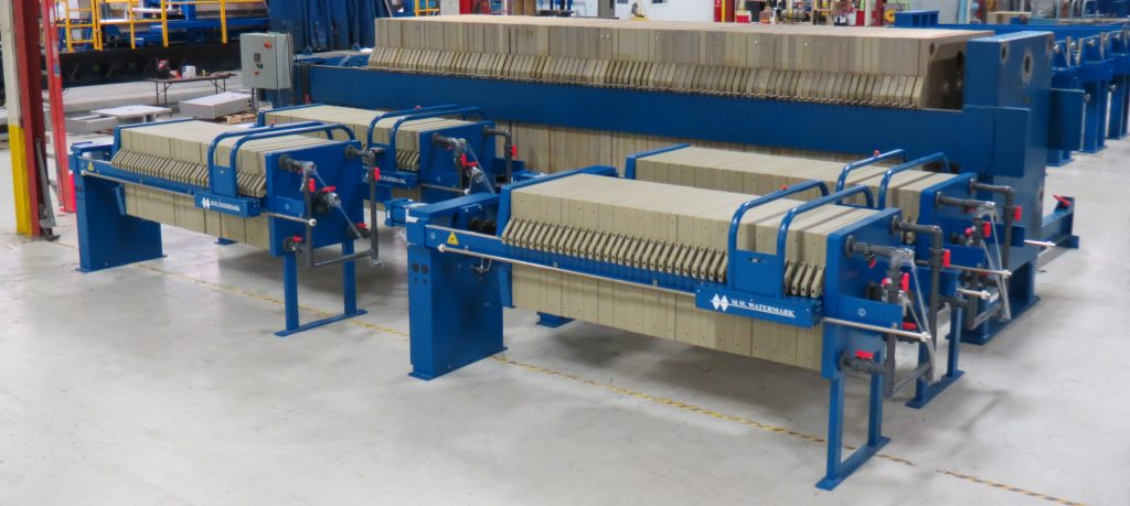 M.W. Watermark manufactures new and rebuilds used filter presses used in glass fabrication wastewater treatment