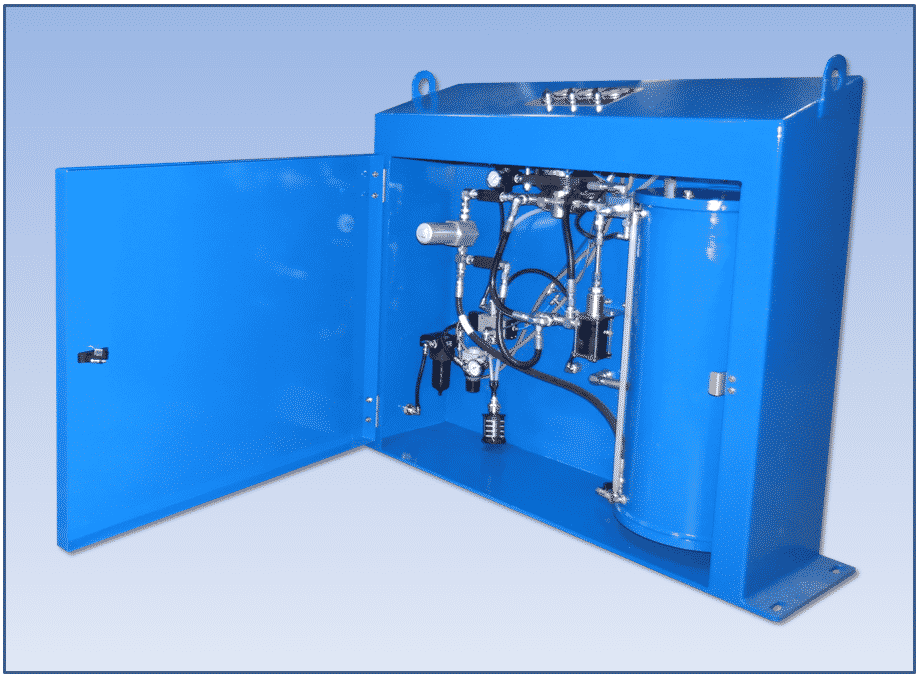 M.W. Watermark Retrofit Hydraulic Power Unit for 1200mm and 1500mm Filter Presses - Open Cabinet; Hydraulic Press Power Pack; Hydraulic Power Pack Filter