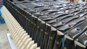 M.W. Watermark Non-Gasketed Filter Press Cloths Attached with Zip Ties, Cloth Dogs and Cloth Dog Washers