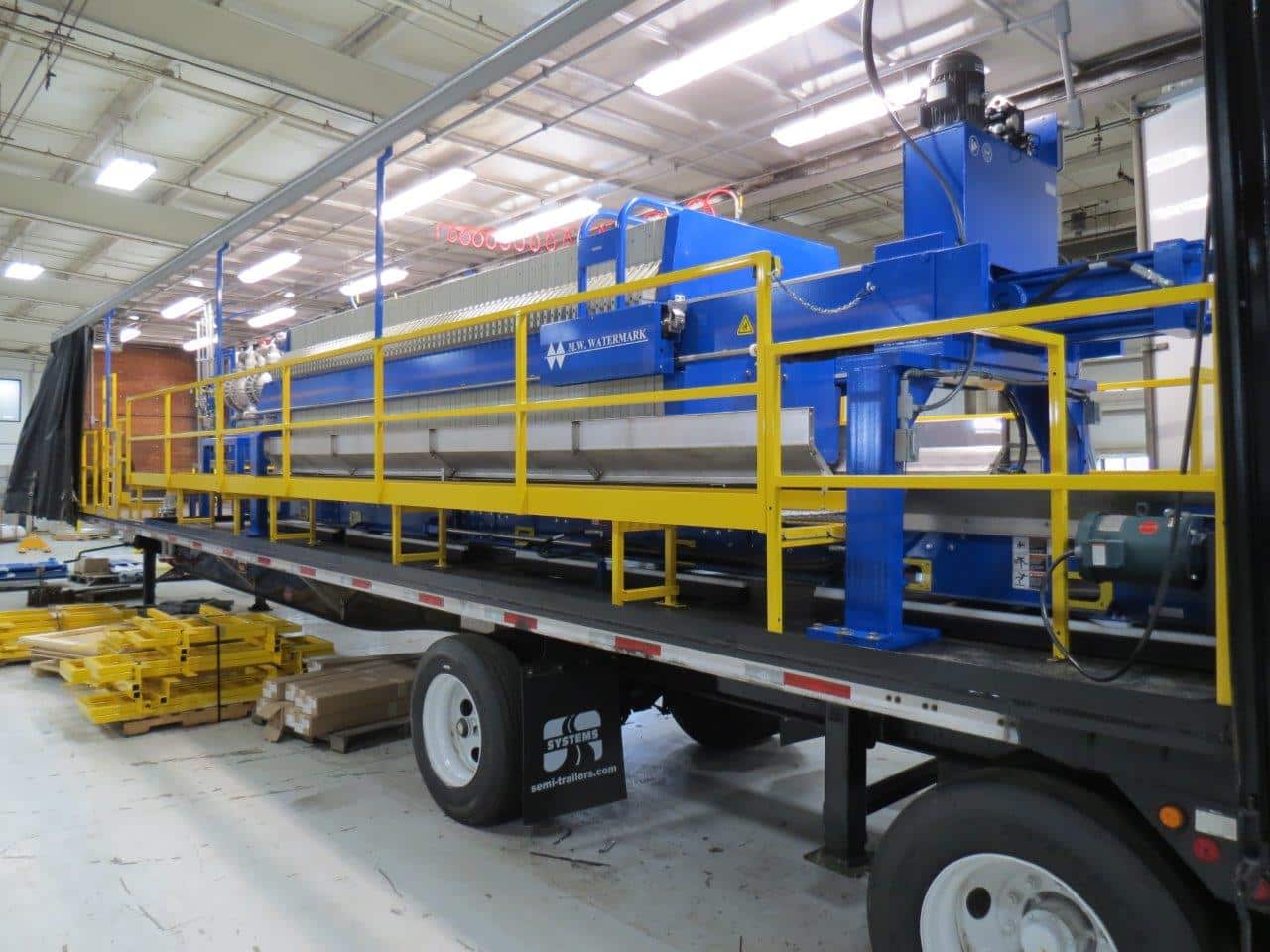 M.W. Watermar Trailer-Mounted Mobile 1200mm Filter Press - TP01163; M.W. Watermark - Ask About Our Mobile Press Rental Program; Mobile Filter Press Units; Trailer-Mounted Filter Press