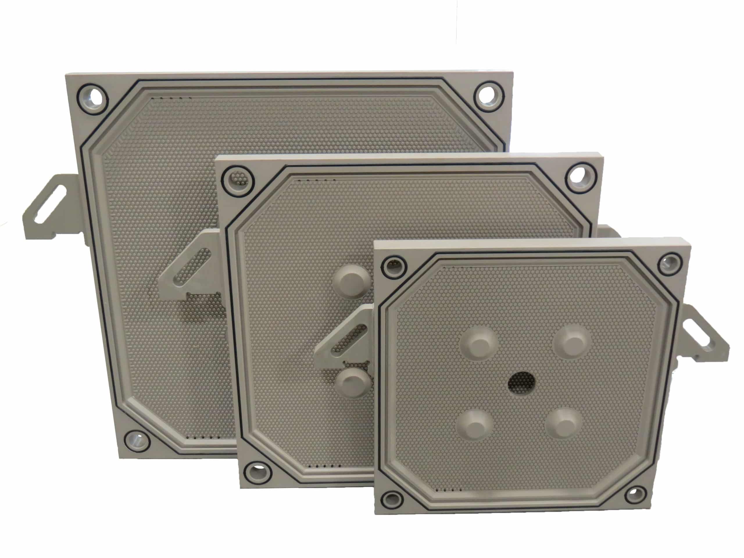 M.W. Watermark Gaskested Recessed Chamber Filter Plates. (Filter Cloths Not Installed).