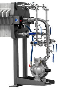 Pro-X 470 stainless steel manifold and AOD pump on a shelf