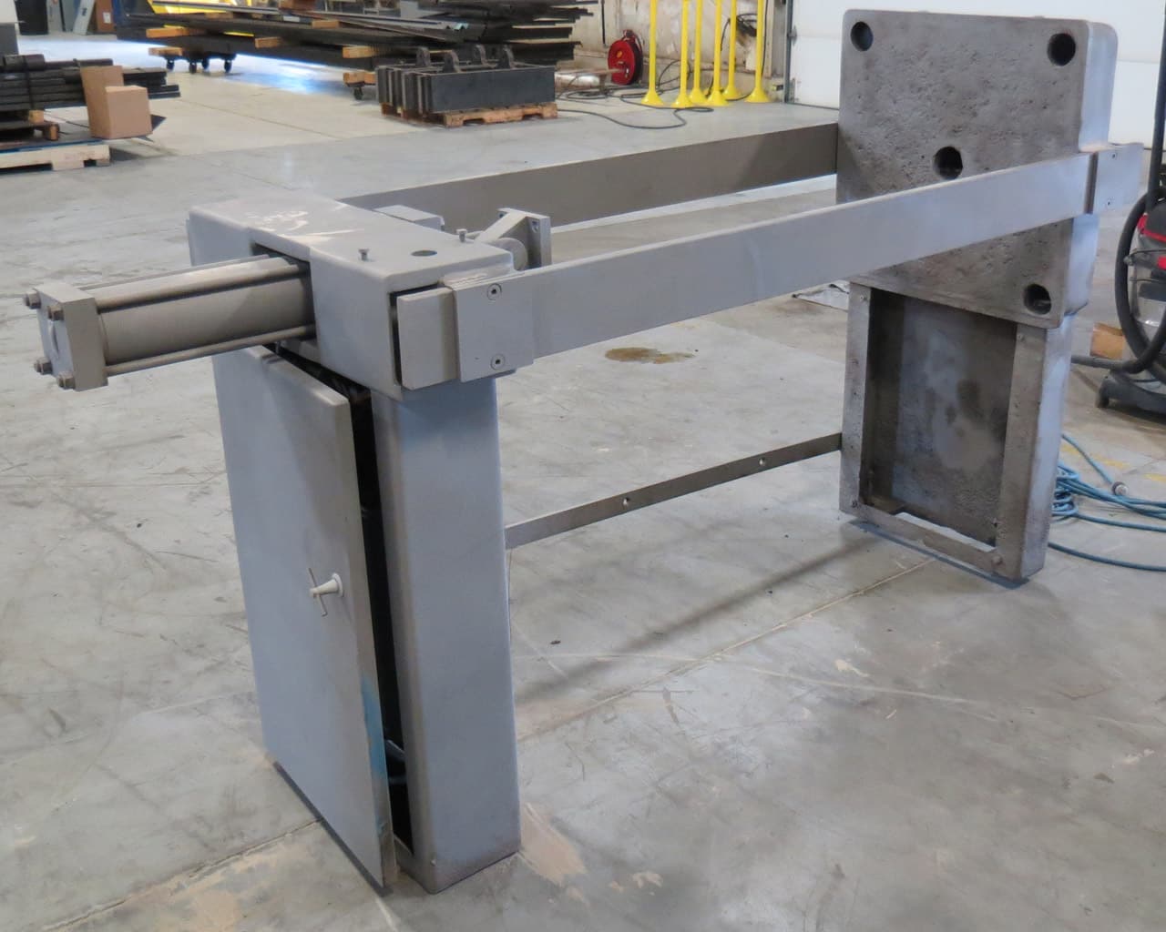 Midway-shot of left hand side and controls of a sandblasted JWI J-Pressin the middle of an M.W. Watermark rebuild